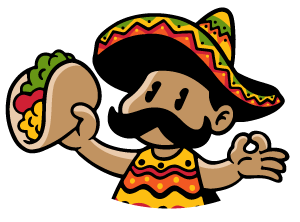 Personaje decorativo de California Burrito